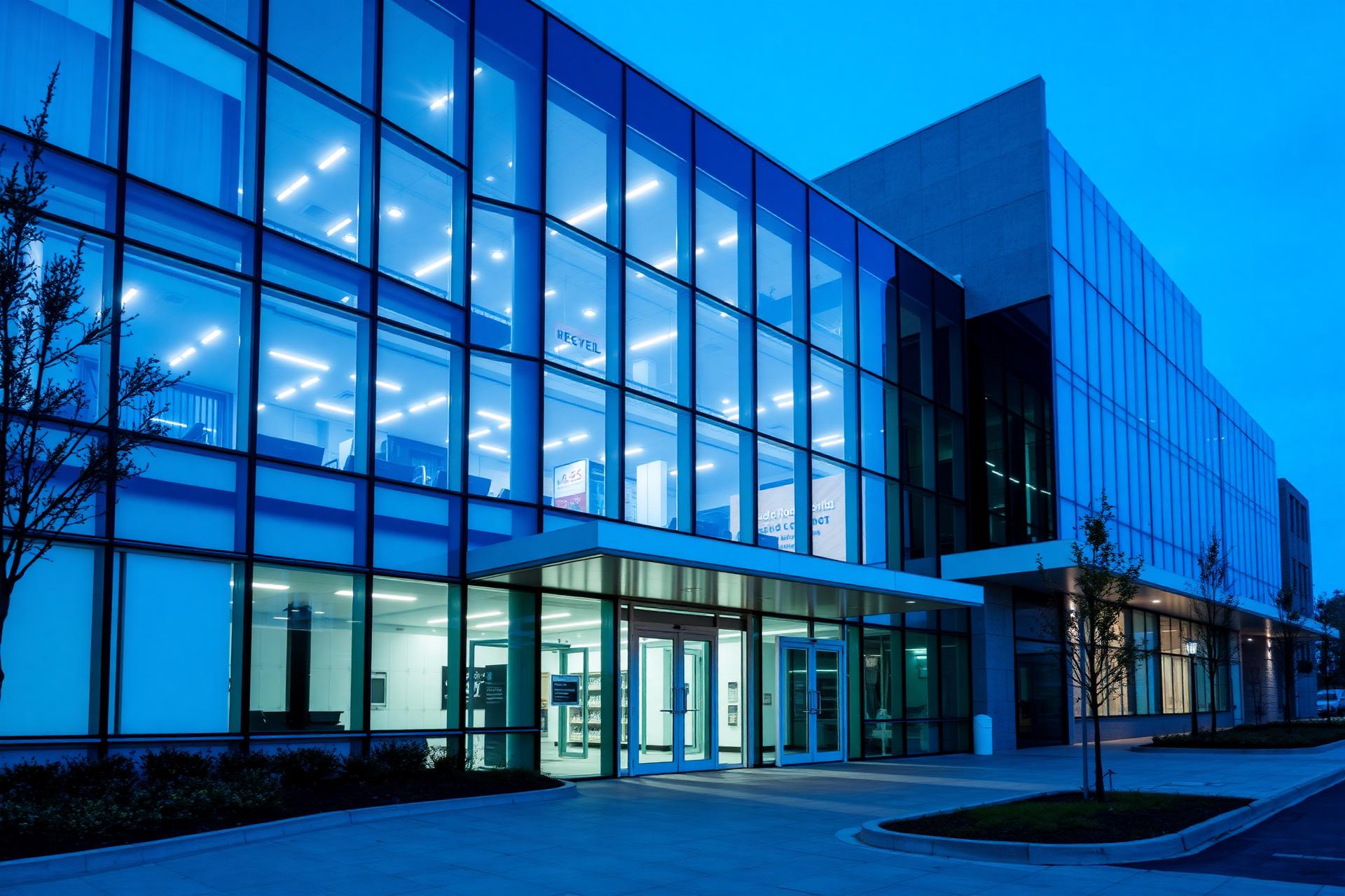Modern hospital exterior